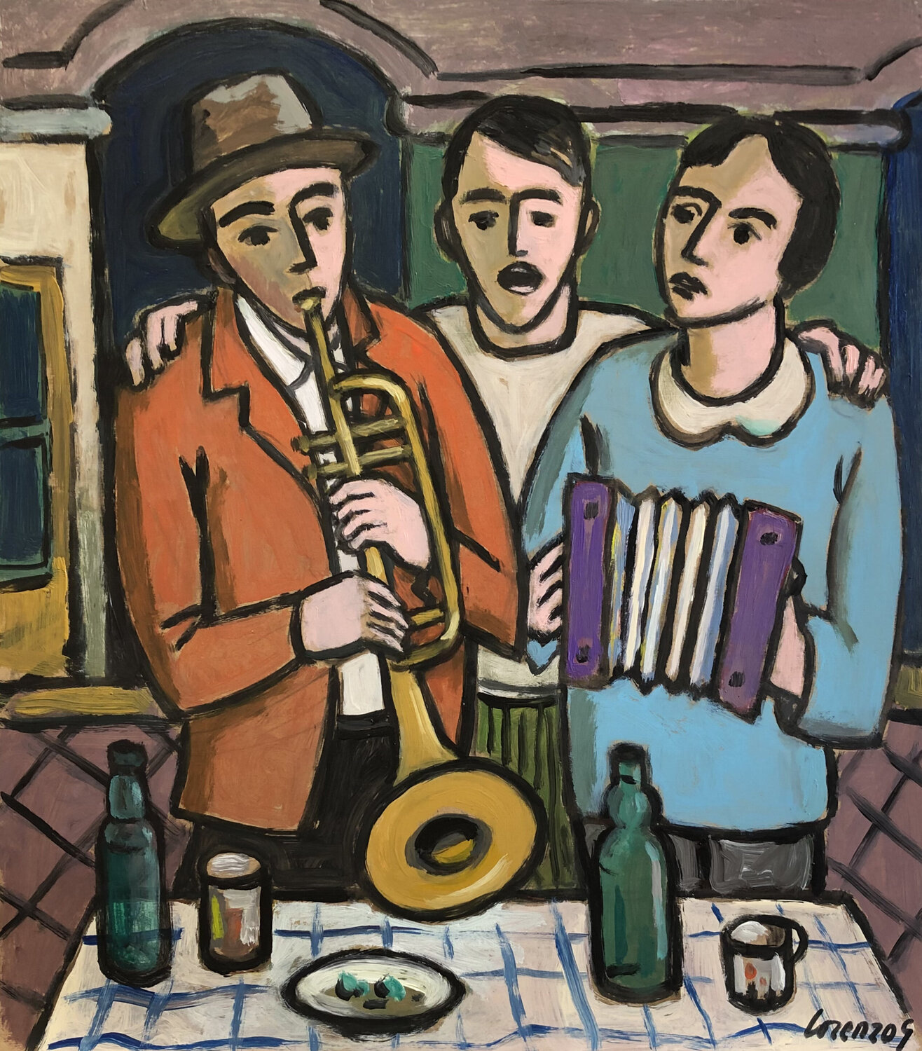 Músicos Lorenzo González Sánchez Originalgemälde zu verkaufen
