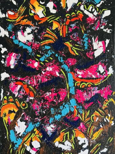 Pink Penguin by Natalia Rose, Painting for Sale on Singulart