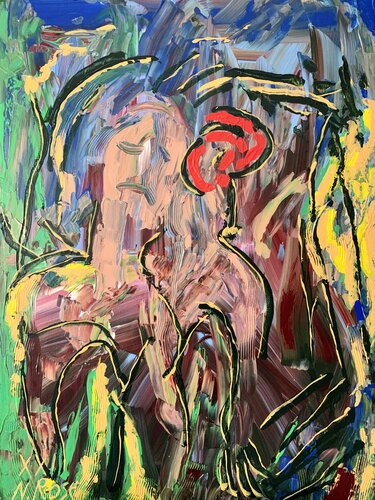 Resting Sad Face de Natalia Rose, Pintura a la venta en Singulart