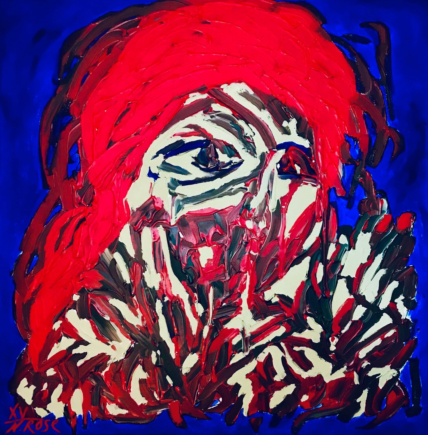 The Face of Fear Natalia Rose Originalgemälde zu verkaufen