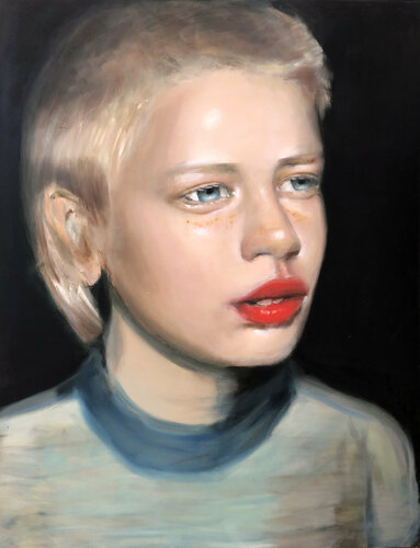 Boy with Freckles van Sarah McGinity, Schilderij te koop op Singulart