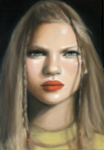 Teenager with Plaits van Sarah McGinity, Schilderij te koop op Singulart