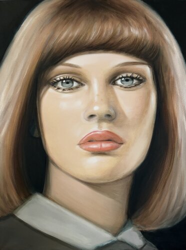 Dreamy Brunette van Sarah McGinity, Schilderij te koop op Singulart