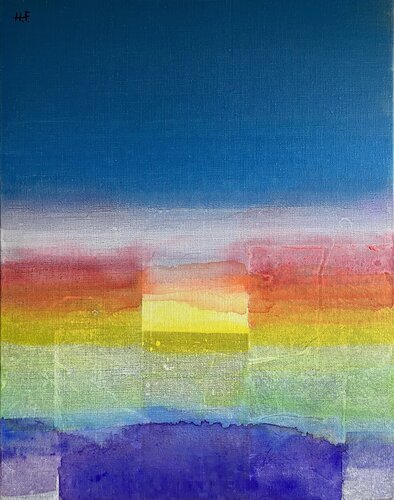 虹の橋（四）　/　rainbow bridge 4 de Hisato Fukumoto, Pintura a la venta en Singulart