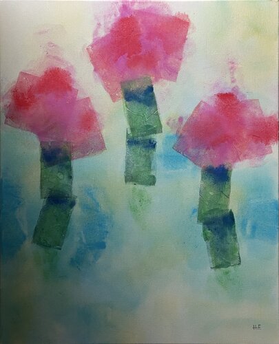 花の舞（六） /  flower dance 6 di Hisato Fukumoto, Pittura in vendita su Singulart