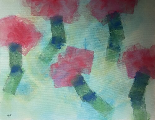 花の舞（七） /  flower dance 7 von Hisato Fukumoto, Malerei kaufen auf Singulart