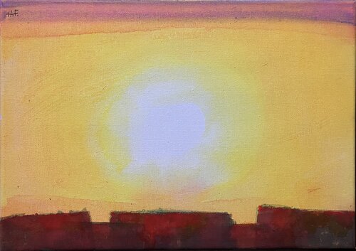 日想（十五）/　imagine sunset 15 van Hisato Fukumoto, Schilderij te koop op Singulart