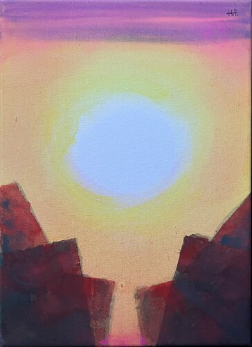 日想（十六）/　imagine sunset 16 van Hisato Fukumoto, Schilderij te koop op Singulart