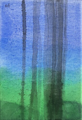 慈雨（一）　/　gentle rain 1 par Hisato Fukumoto, Peinture en vente sur Singulart