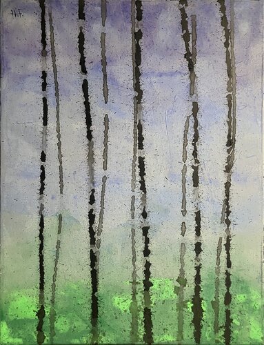 慈雨（三）　/　gentle rain 3 van Hisato Fukumoto, Schilderij te koop op Singulart