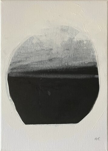 白雲幽石（五）/　White clouds and quiet stone　5 van Hisato Fukumoto, Schilderij te koop op Singulart