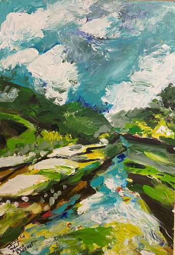 The hidden river van Michal Avrech, Schilderij te koop op Singulart