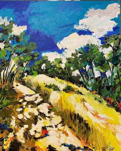 The yellow road von Michal Avrech, Malerei kaufen auf Singulart
