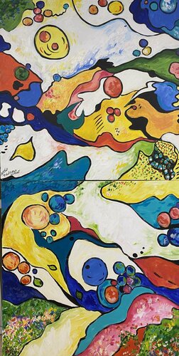 Caring 1,2 van Michal Avrech, Schilderij te koop op Singulart