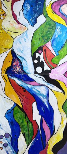 LOVE OTHERS AS YOU LOVE YOURSELF van Michal Avrech, Schilderij te koop op Singulart