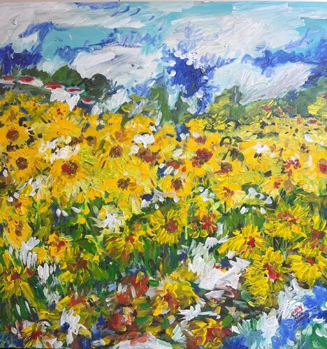 Flowers of Hope van Michal Avrech, Schilderij te koop op Singulart