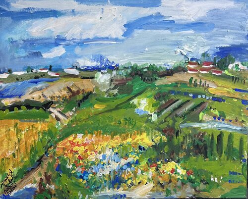 Fields of Renewal van Michal Avrech, Schilderij te koop op Singulart