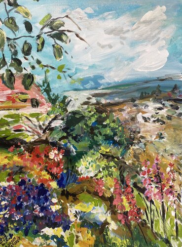 The pink Blossom by Michal Avrech, Painting for Sale on Singulart