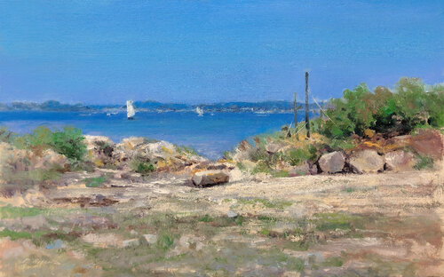 Côte Bretonne  (Morbihan) by Pascal Giroud, 油畫 for Sale on Singulart