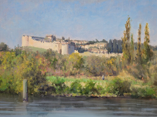Villeneuve-lès-Avignon by Pascal Giroud, 油畫 for Sale on Singulart