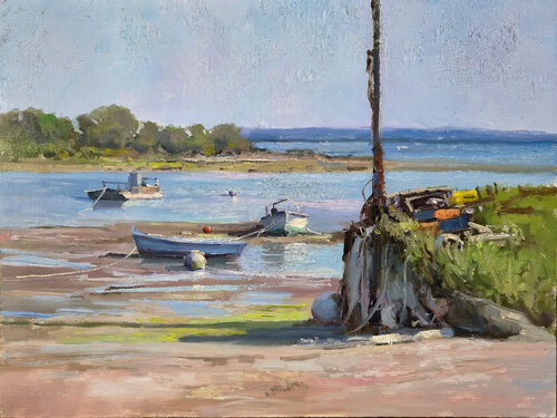 Marée basse à Séné by Pascal Giroud, 油畫 for Sale on Singulart