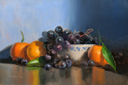 Raisins et Clémentines by Pascal Giroud, 油畫 for Sale on Singulart