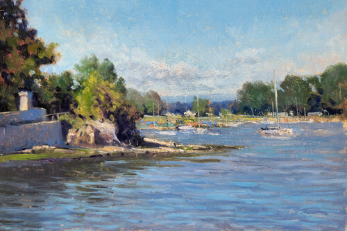 Morbihan (Bretagne) by Pascal Giroud, 油畫 for Sale on Singulart