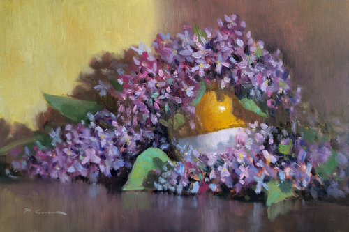 Bouquet de Lilas by Pascal Giroud, Painting for Sale on Singulart