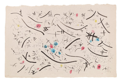 Landscape is like a musical partition van Paul Jeanteur, Werk op papier te koop op Singulart