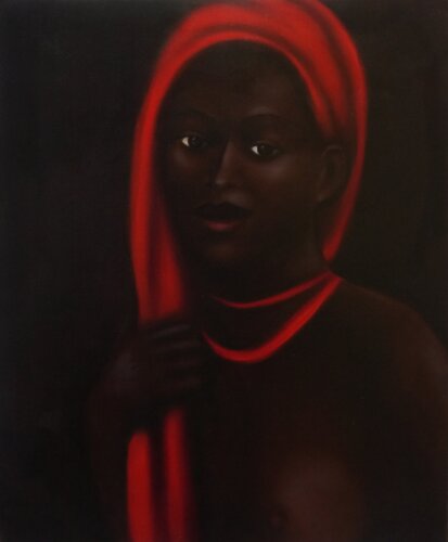 Girl with a red skarf by Corinna Mayer, Painting for Sale on Singulart