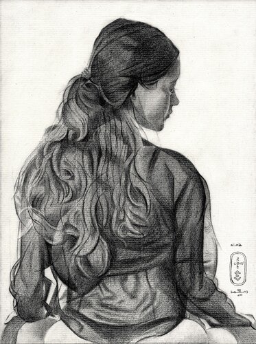 Nina - 09-08-23 par Corne Akkers, Dessin en vente sur Singulart