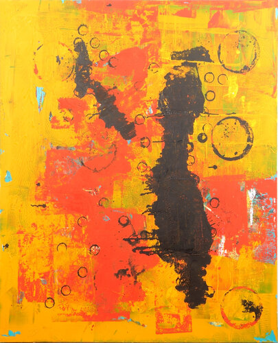 Yellow Constellation di Mota Montero, Pittura in vendita su Singulart