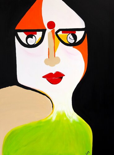Portrait - Lost somewhere van POOVI ART, Schilderij te koop op Singulart