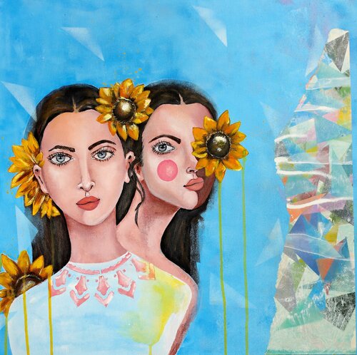 Two faced van POOVI ART, Schilderij te koop op Singulart