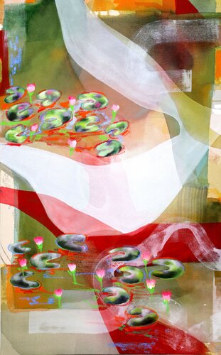 Lotus 02 by POOVI ART, Painting for Sale on Singulart