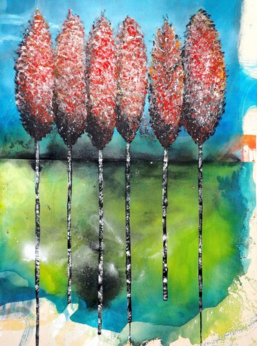 Serenity 23 - Trees von POOVI ART, Malerei kaufen auf Singulart