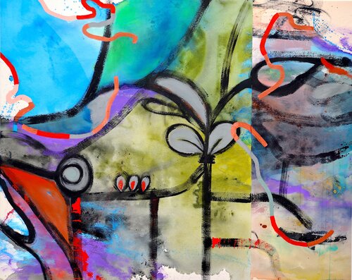 I am back par POOVI ART, Peinture en vente sur Singulart