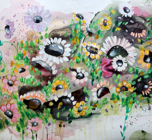 Cosmic Flowers von POOVI ART, Malerei kaufen auf Singulart