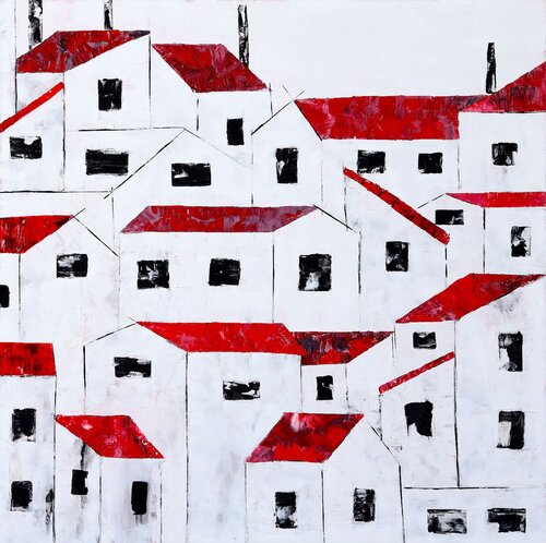 Red Roofs 25 POOVI ART