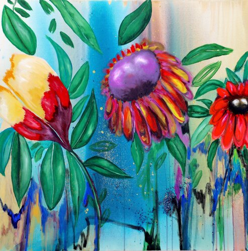 Bloom Anyway par POOVI ART, Peinture en vente sur Singulart