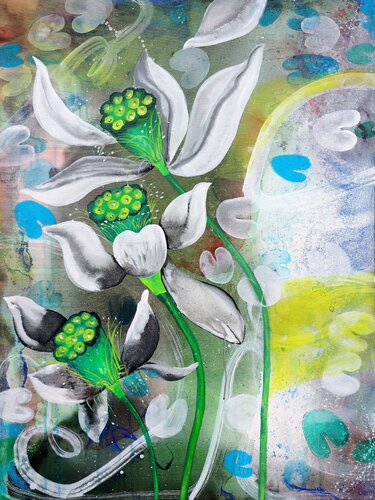 Sacred Bloom de POOVI ART, Pintura a la venta en Singulart