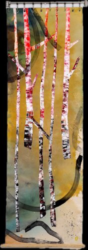 Birch Abstractions von POOVI ART, Textil kaufen auf Singulart