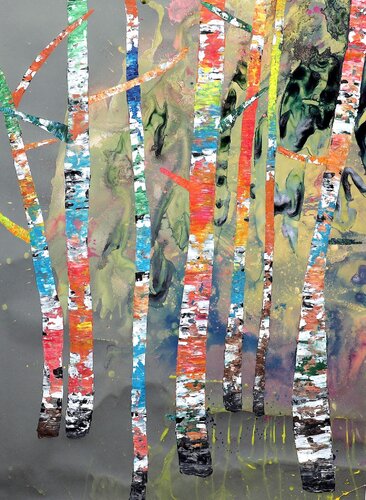 Chromatic forest rising van POOVI ART, Schilderij te koop op Singulart