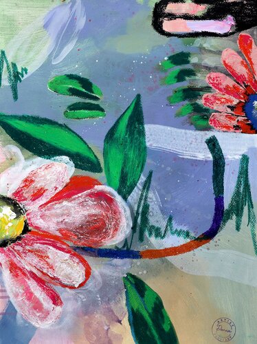 オイルパステル絵画販売 : 現代オイルパステル絵画をオンライン