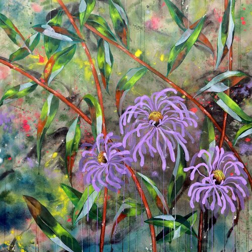 Unbecoming - Abstract expressionism by POOVI ART, 회화 for Sale on Singulart