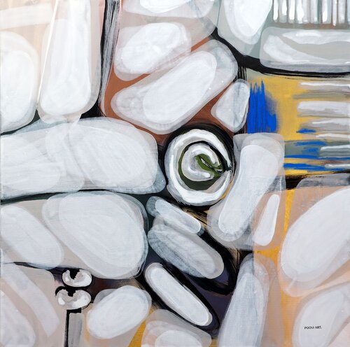 Minimal Abstract- Where I disappear 01 by POOVI ART, Painting for Sale on Singulart