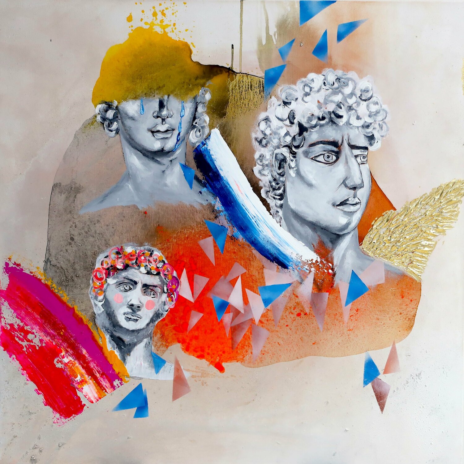 Man Up by Poonam Choudhary (2021) : Painting Acrylic, Collage on Canvas