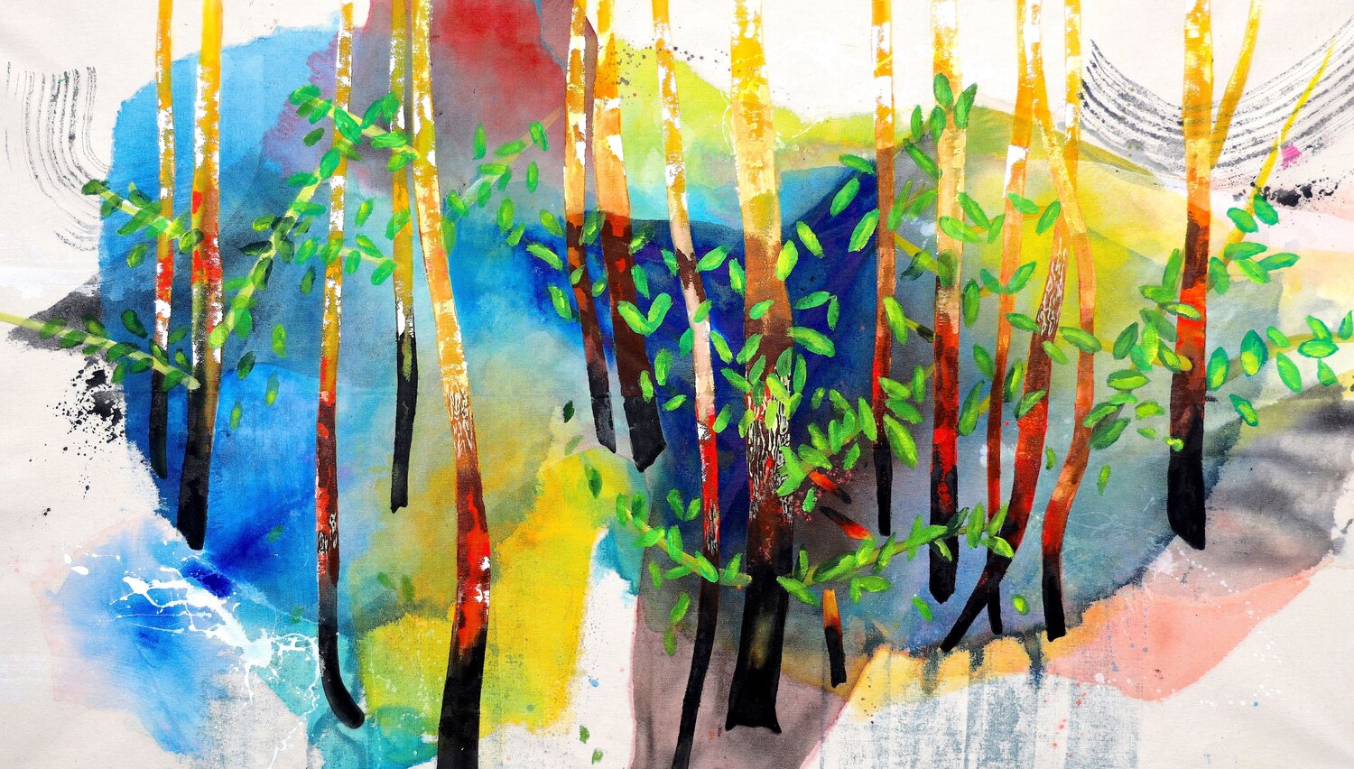 Out of the blue 02 POOVI ART Originalgemälde zu verkaufen