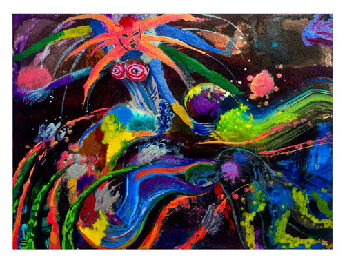 Mermaid Deep van Niki Singleton, Werk op papier te koop op Singulart