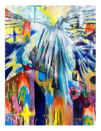 Hummingbird Man di Niki Singleton, Opera su carta in vendita su Singulart